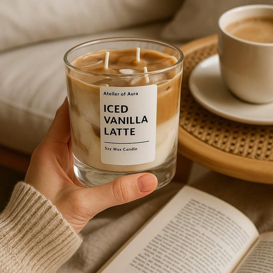 Iced latte candle
